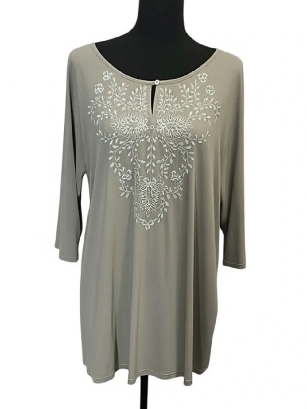 J. Jill Embroidered Boho Tunic Top, EUC - Picture 2 of 10